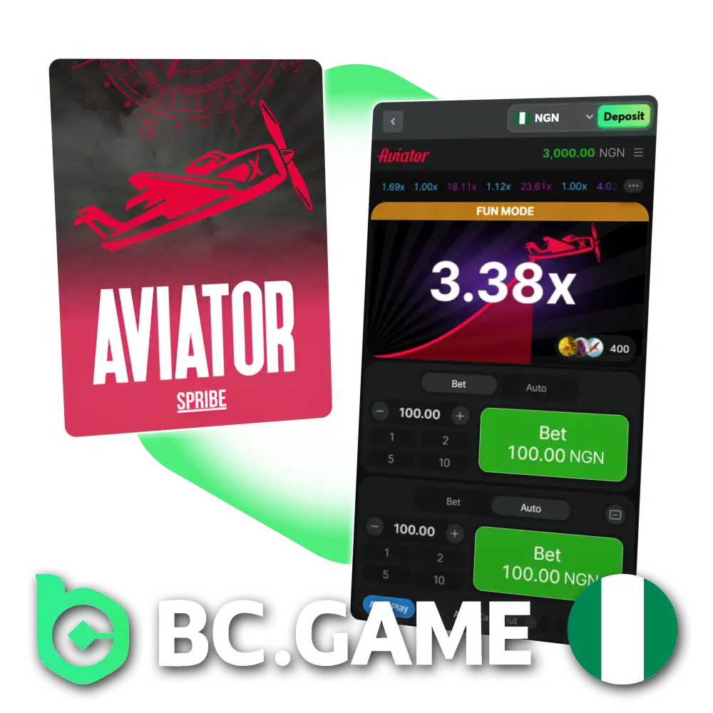 Try top-rated easy casino game Aviator at BC Game Nigeria official.