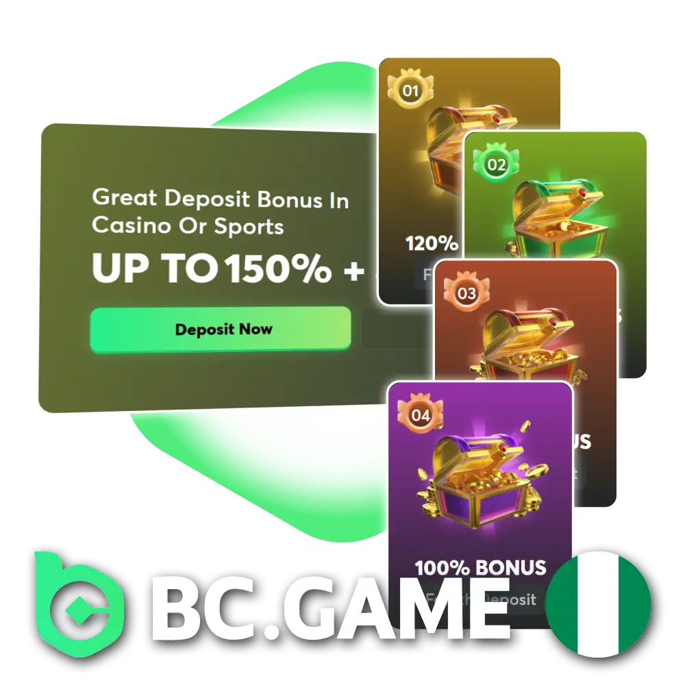 Get your welcome bonus and win at BC Game in Nigeria.