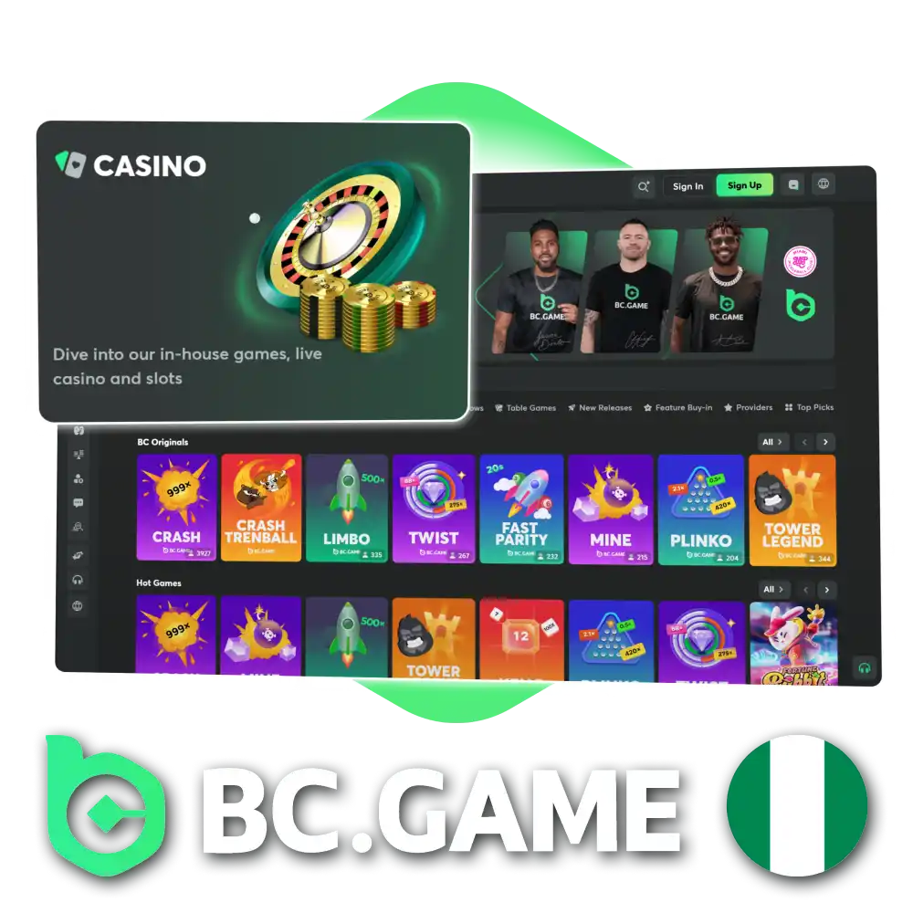 Play online the best casino games on official BC Game's website.