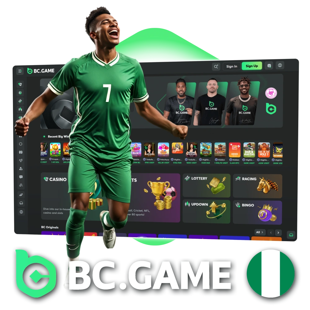 Visit casino and betting offical website BC Game in Nigeria.