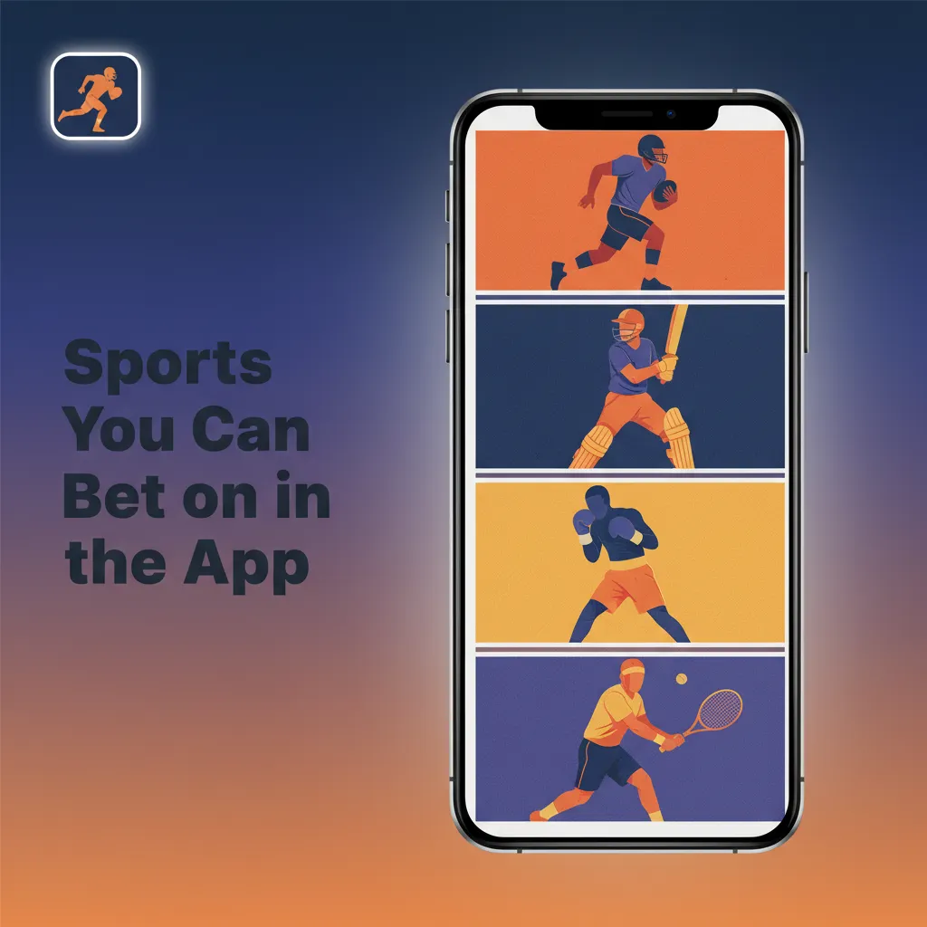 Betting app showing sports: football, basketball, tennis, cricket, table tennis, MMA, boxing, rugby, volleyball, esports.