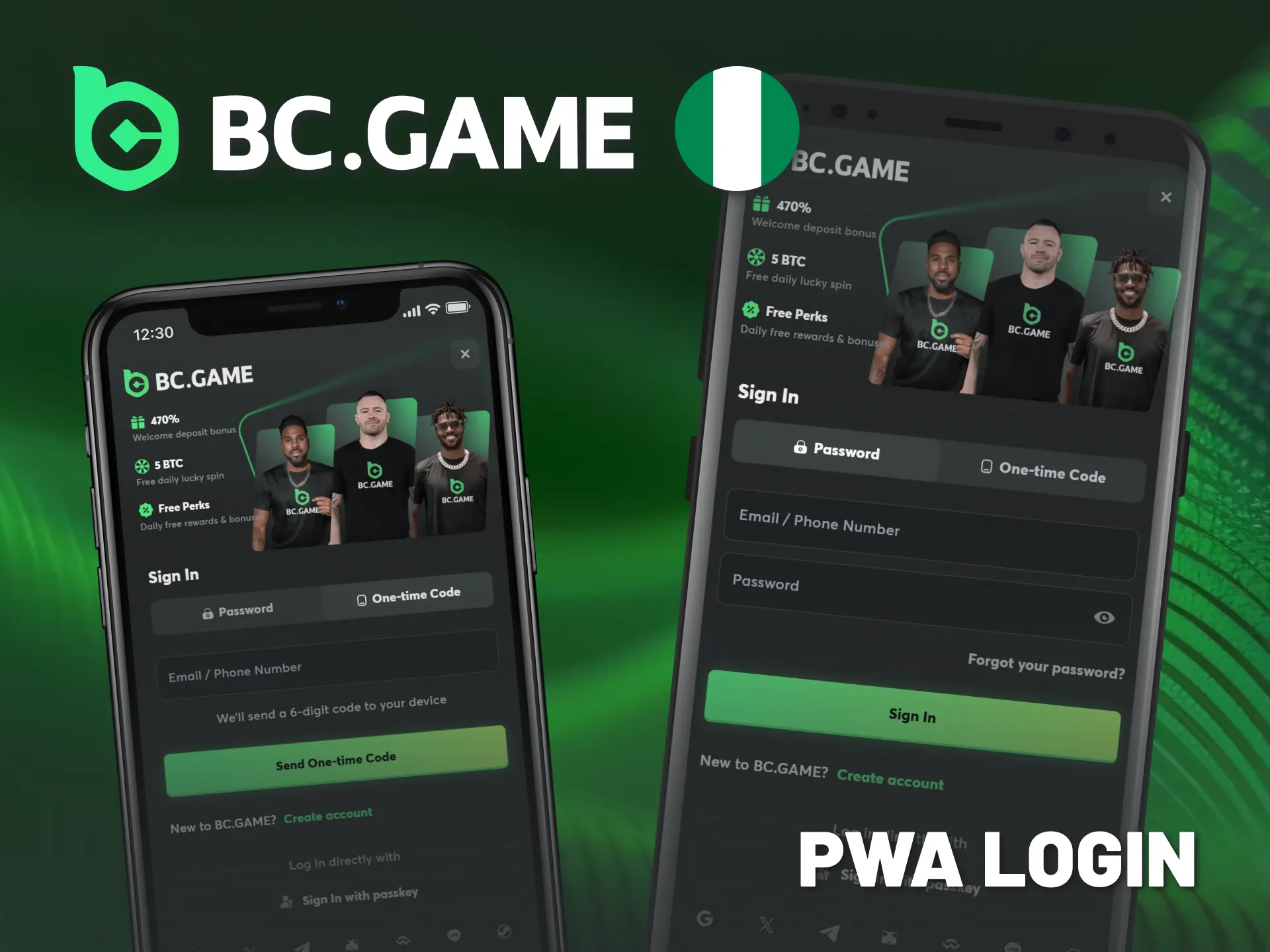 Use the BC Game Nigeria PWA app for secure login.