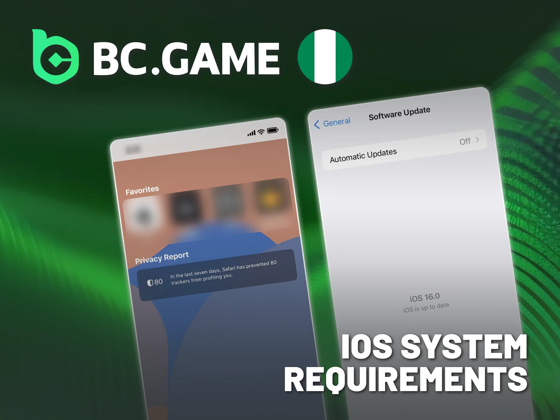 Learn about iOS requirements to install BC Game Nigeria app.