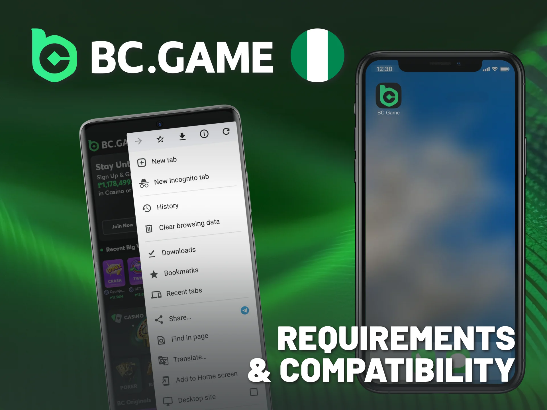 Download the BC Game Nigeria app compatible with many devices.