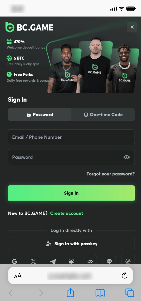 Login or register for BC Game Nigeria Aviator PWA account.