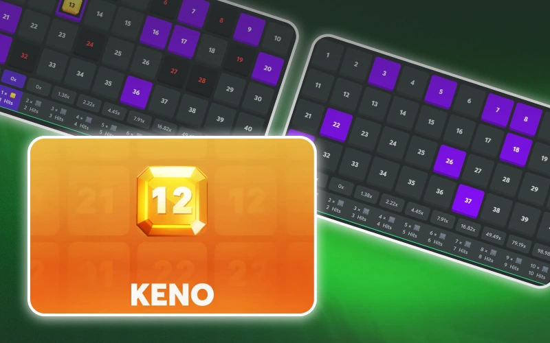 Select numbers on BC Game Nigeria original Keno.