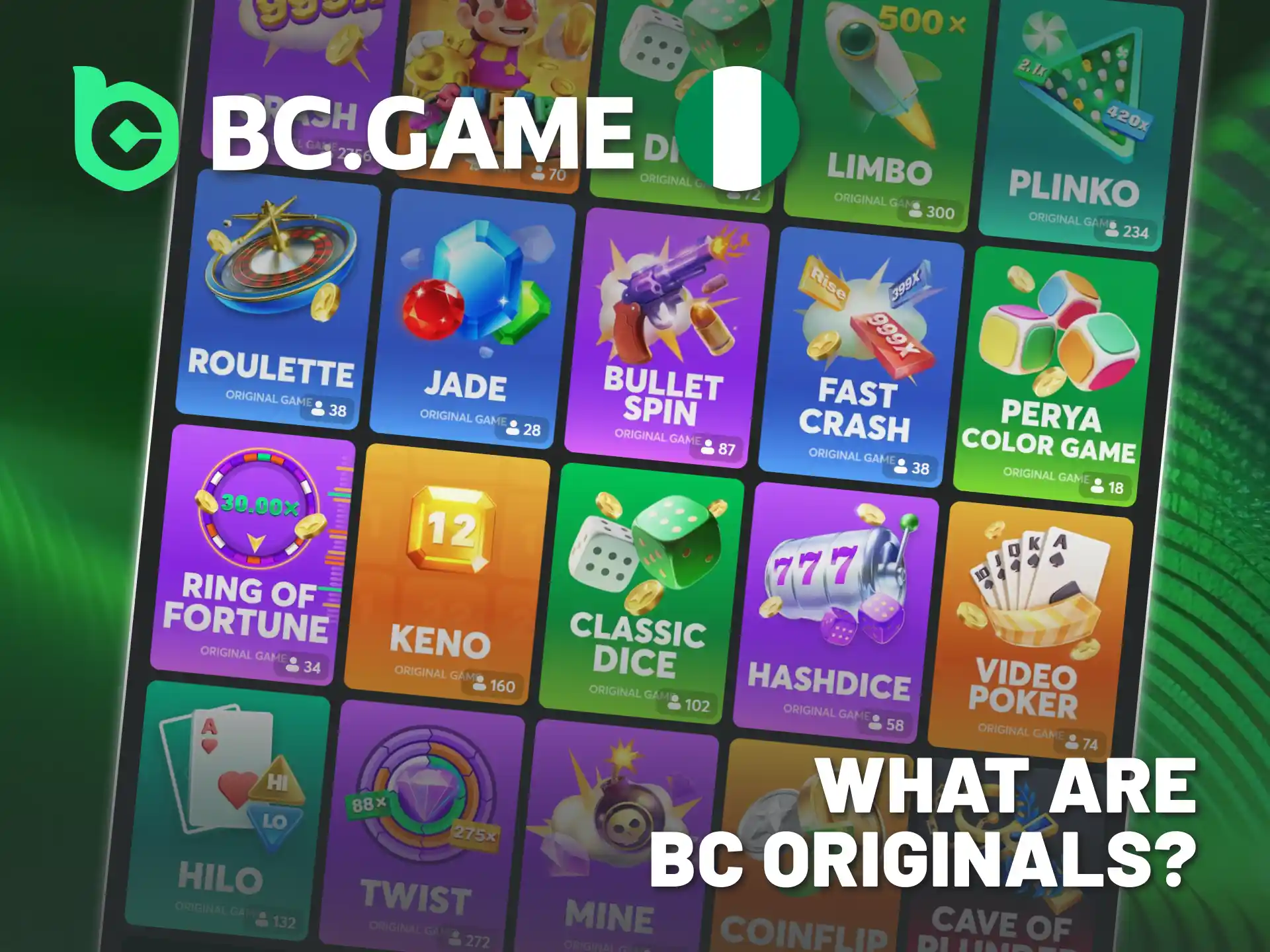 Play instant exclusive BC Originals at BC Game Nigeria.