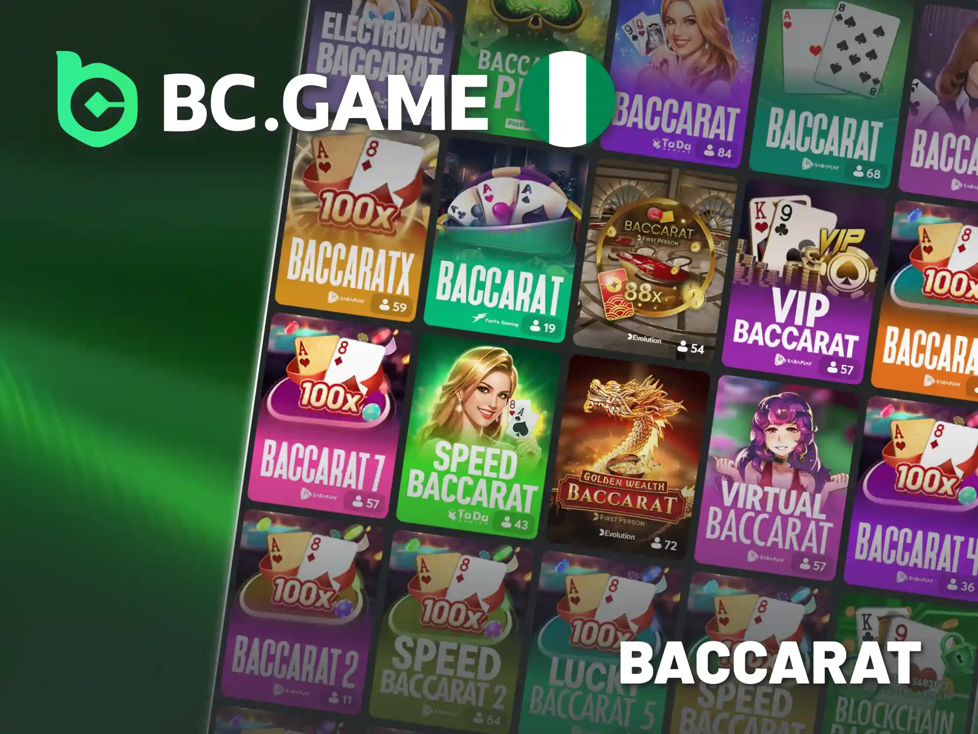 Enjoy the fast gameplay of baccarat at BC Game casino.