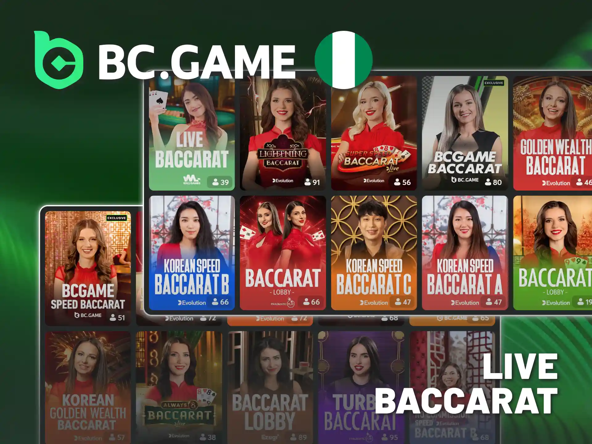 Enjoy a seamless BC Game live baccarat experience in Nigeria.