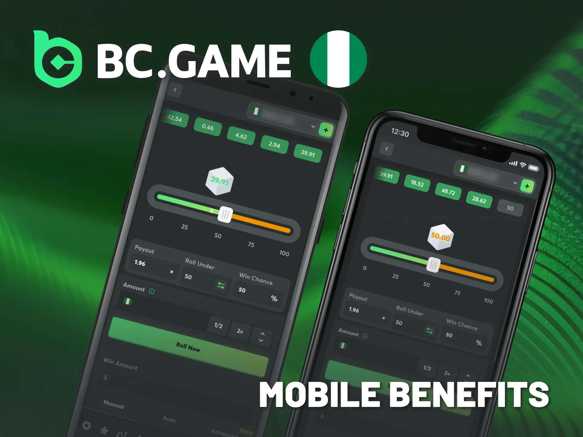 Explore Classic Dice mobile benefits on BC Game Nigeria app.