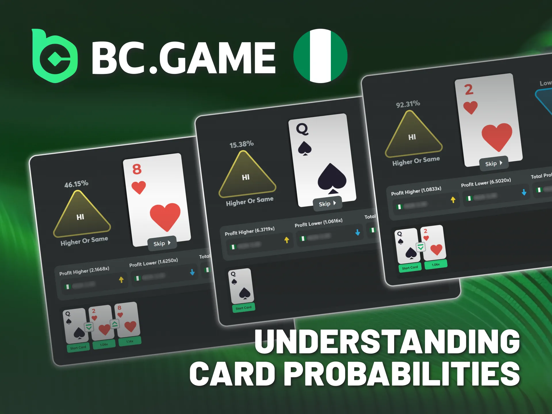 Understand card probabilities for smarter BC Game Nigeria Hilo decisions.