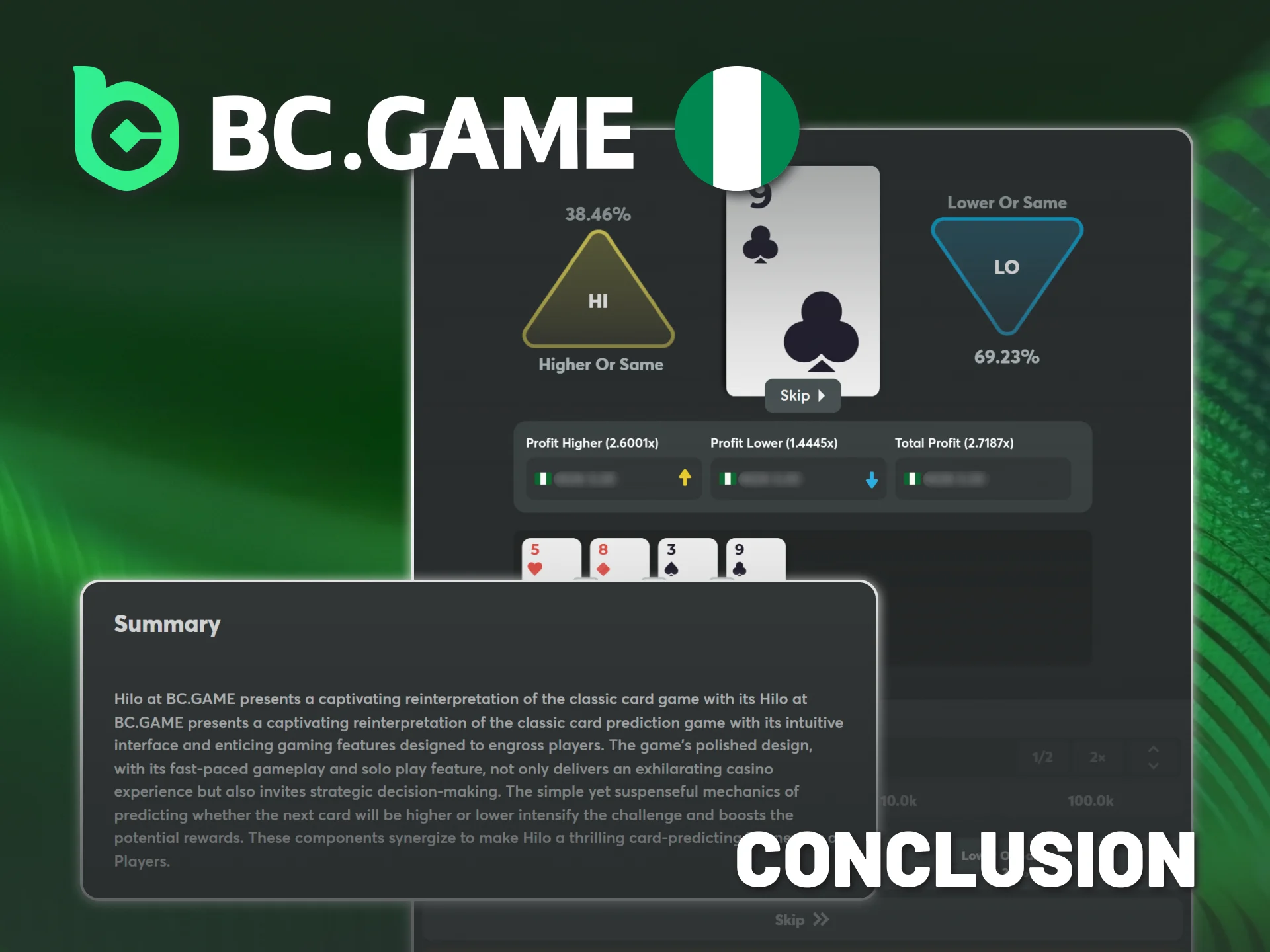 Check why Nigerian casino players love BC Game Hilo.