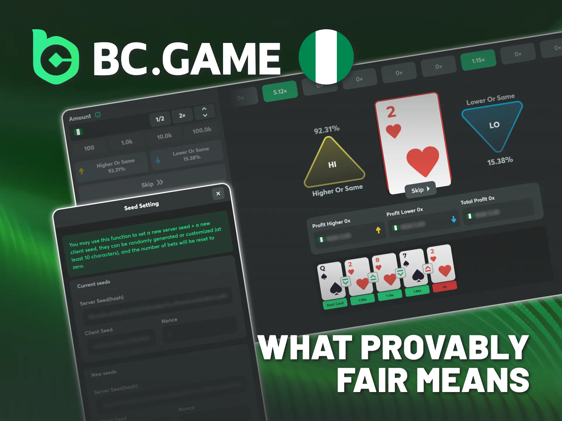 BC Game Provably Fair allows player check Hilo round result.