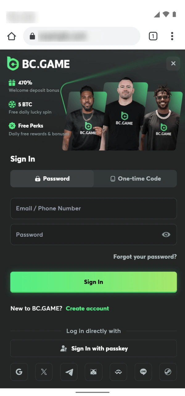 Login to BC Game Nigeria account and place live bets.