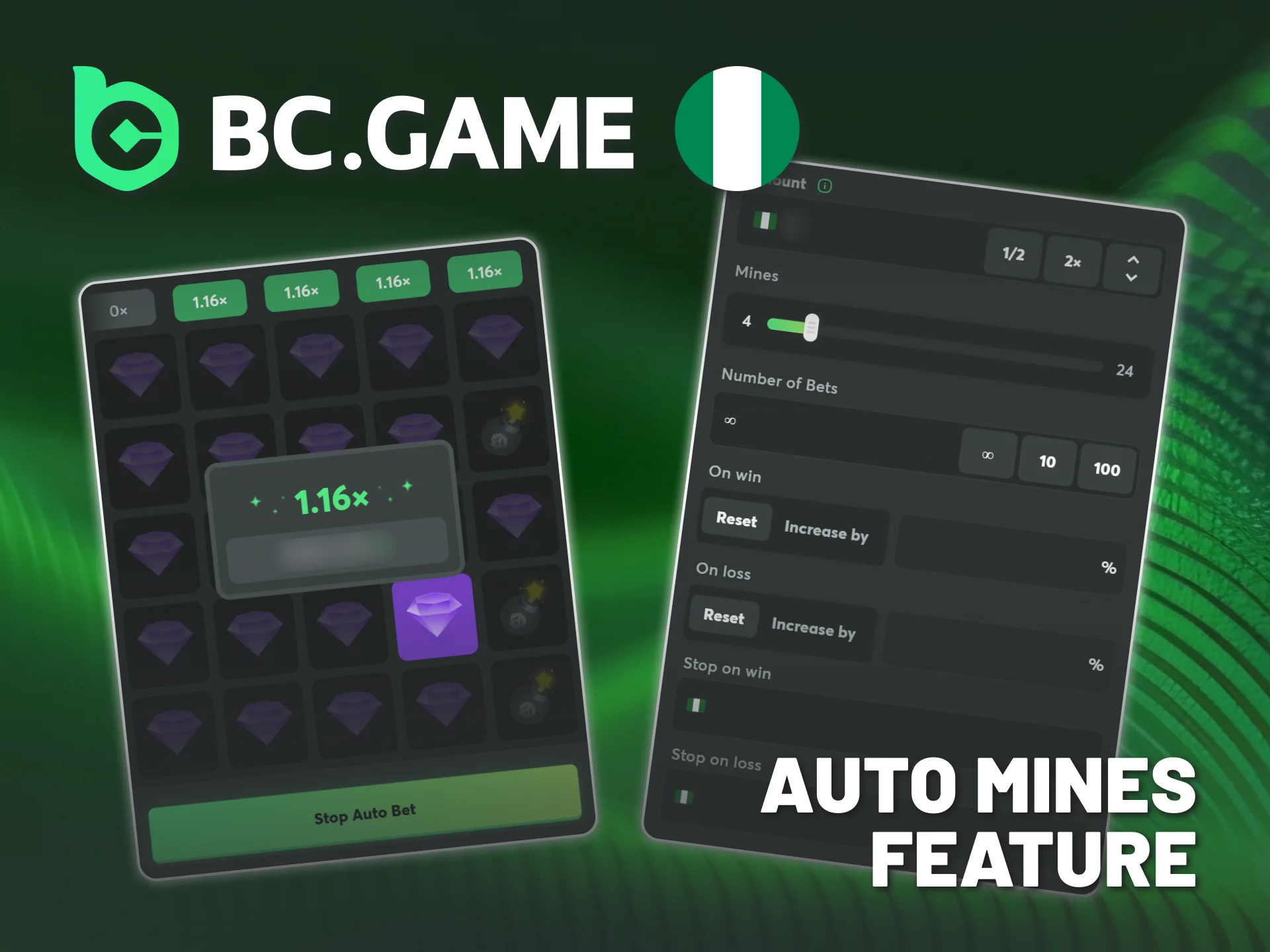 Use Mine's auto-play and automate strategy on BC Game.