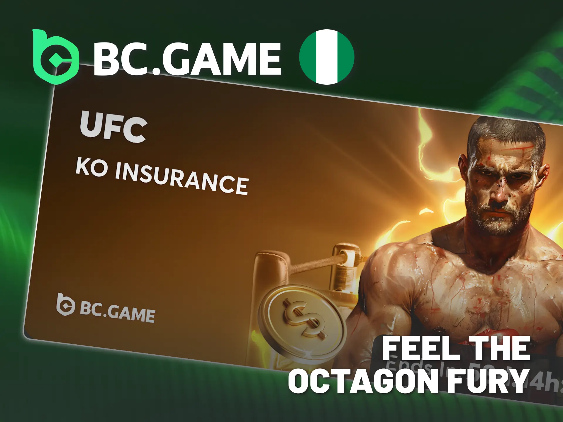 Insure your UFC bets with BC Game Nigeria refunds.