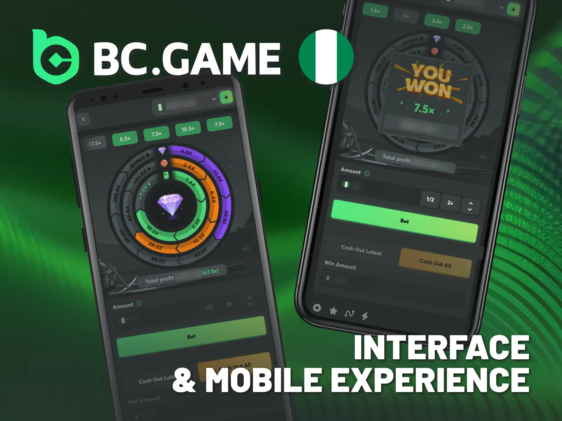 Enjoy BC Game Nigeria mobile Twist optimized for older smartphones.