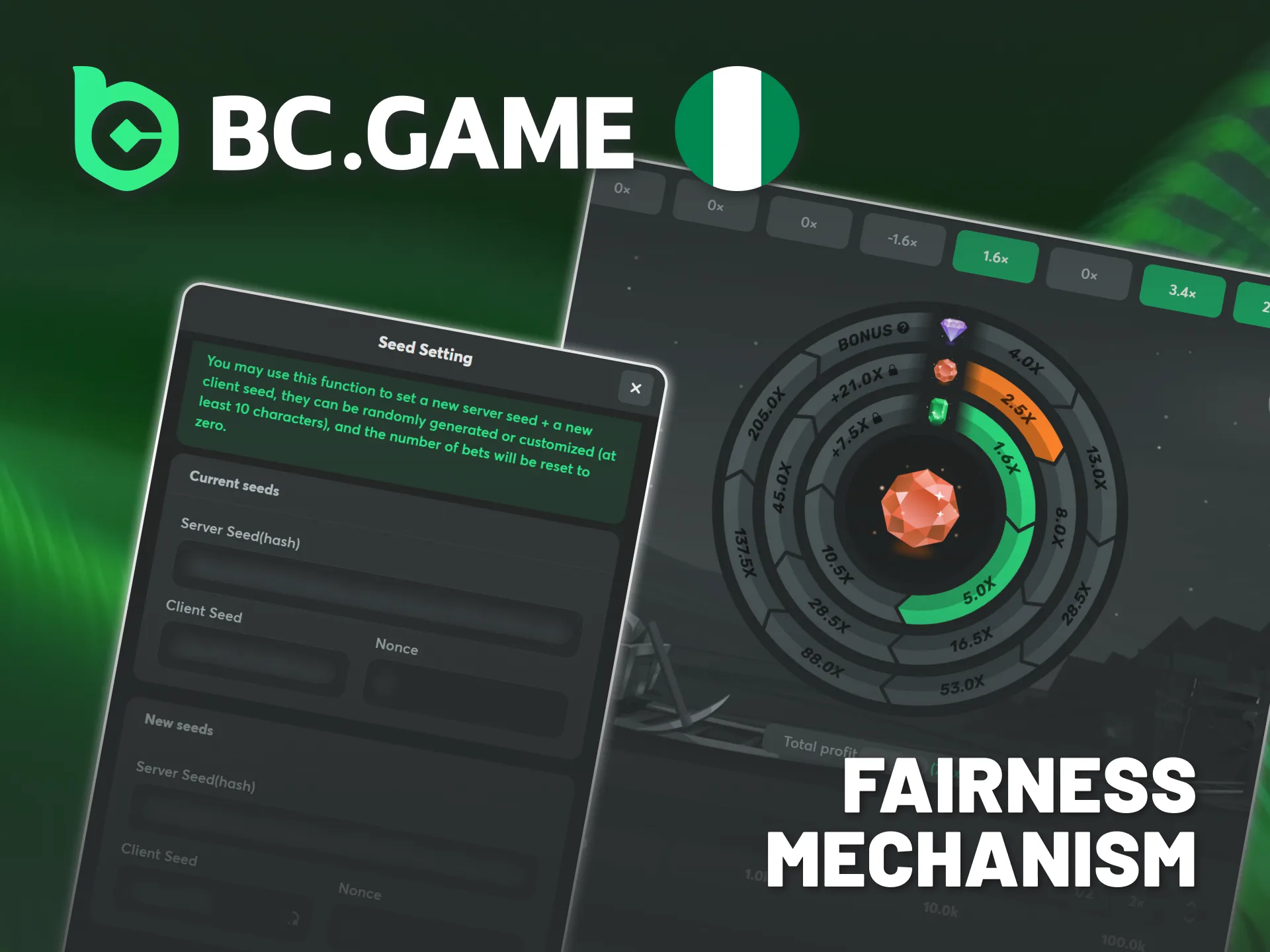 Check Twist fairness mechanism on BC Game Nigeria official website.