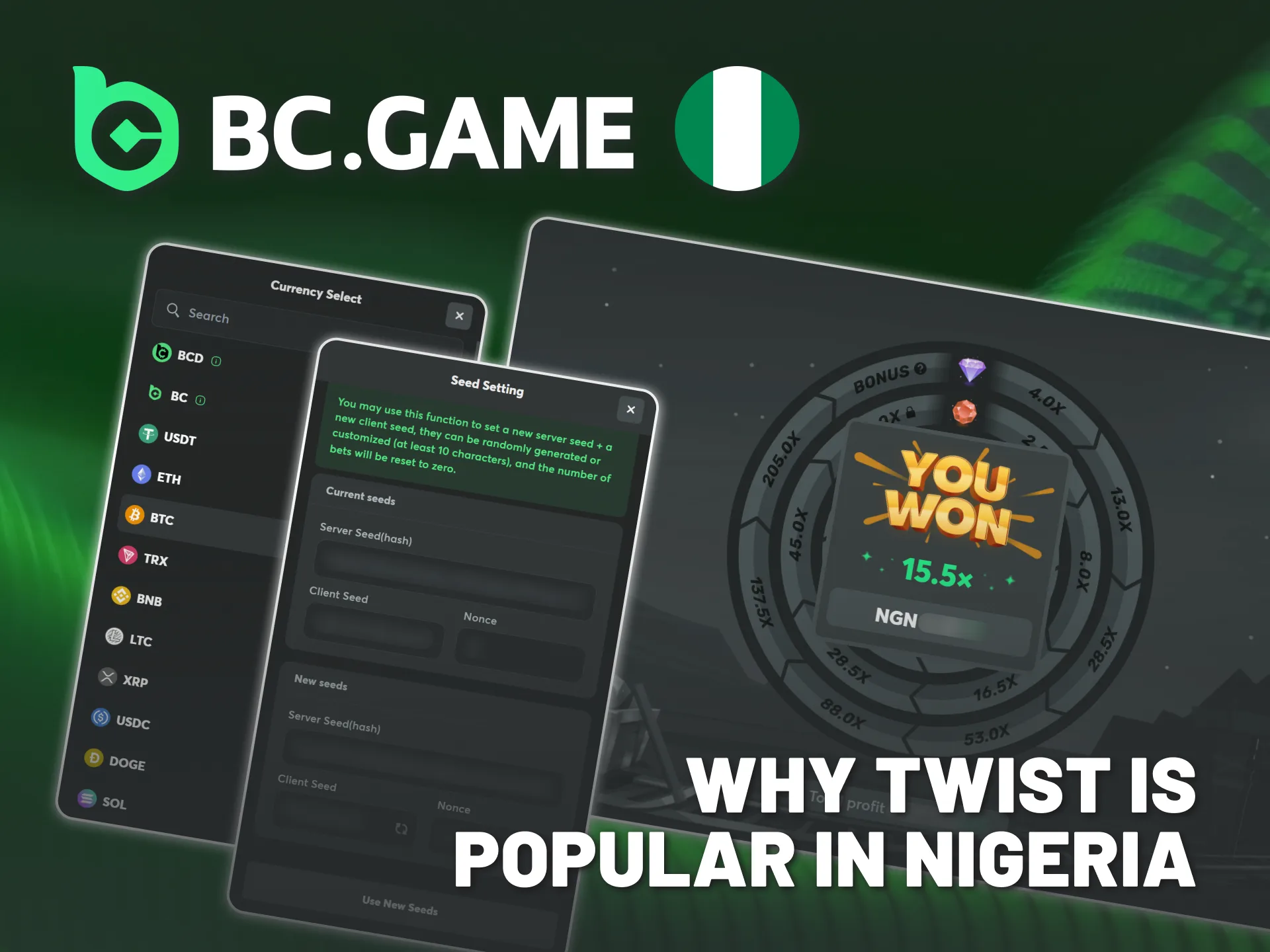 Enjoy BC Game Nigeria Twist mechanics and high rewards.