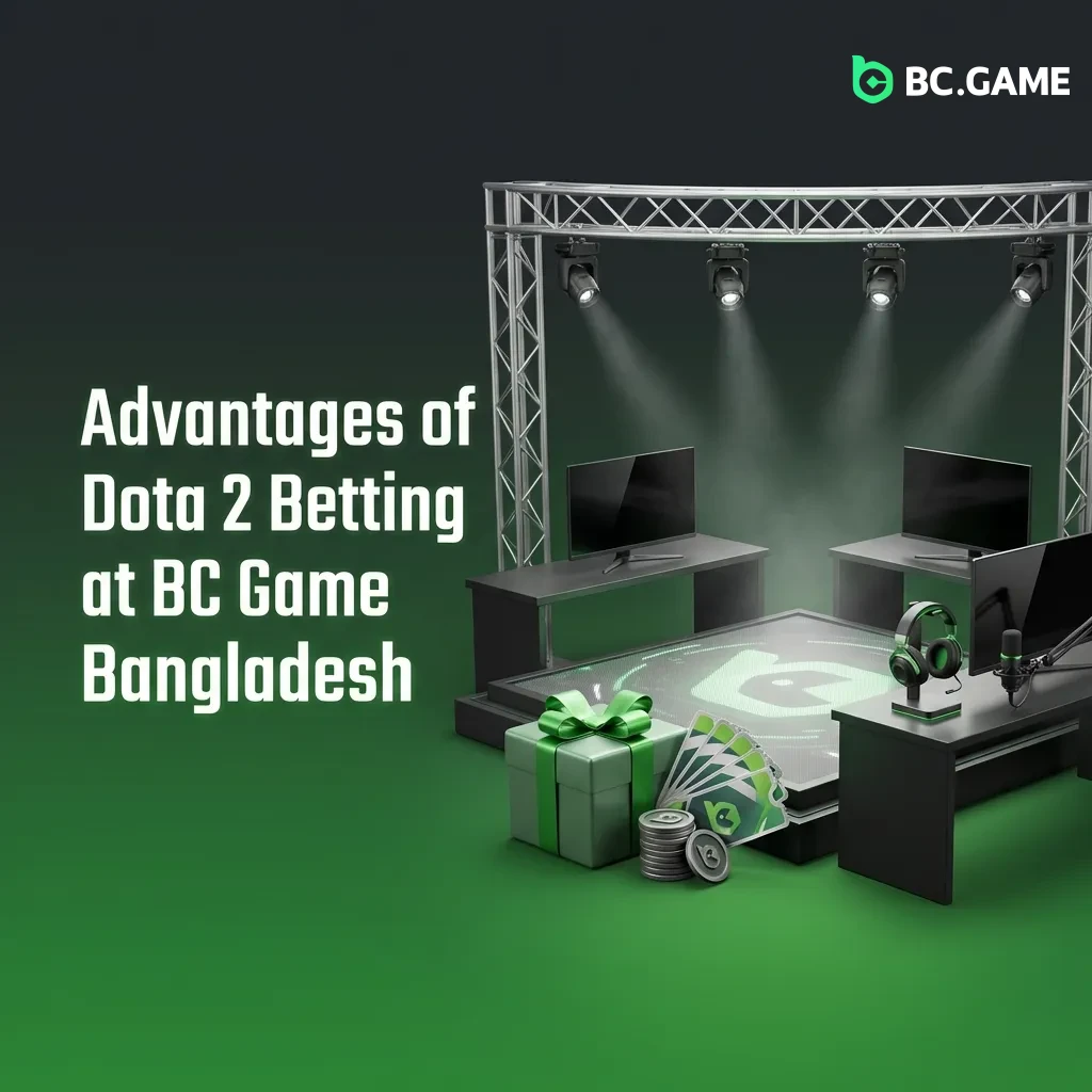 BC Game Bangladesh Dota 2 betting platform showing welcome bonus, payment methods, and live betting features