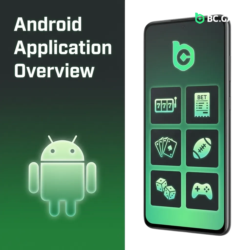 Android mobile app interface showing betting and casino games available for download on smartphones and tablets