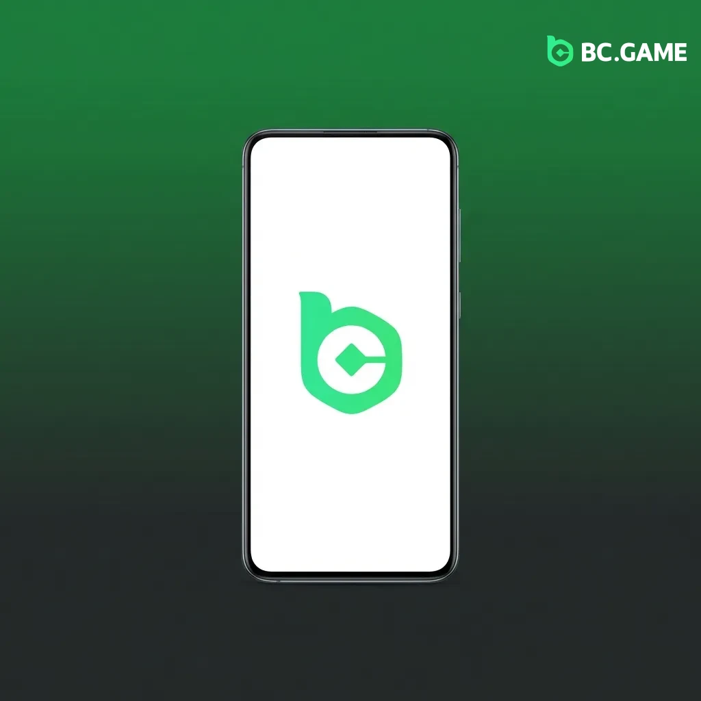 BC Game mobile app showing quick navigation menu for sports betting, casino games, and account settings