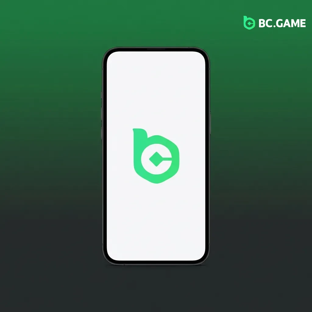 BC Game mobile app showing bottom navigation tabs for Sports, Casino, Promotions, and Account sections