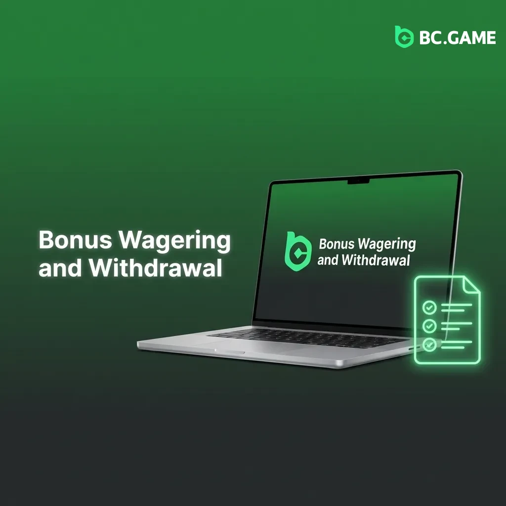 Casino bonus wagering requirements chart showing separate bonus account, 40x multiplier, and withdrawal conditions