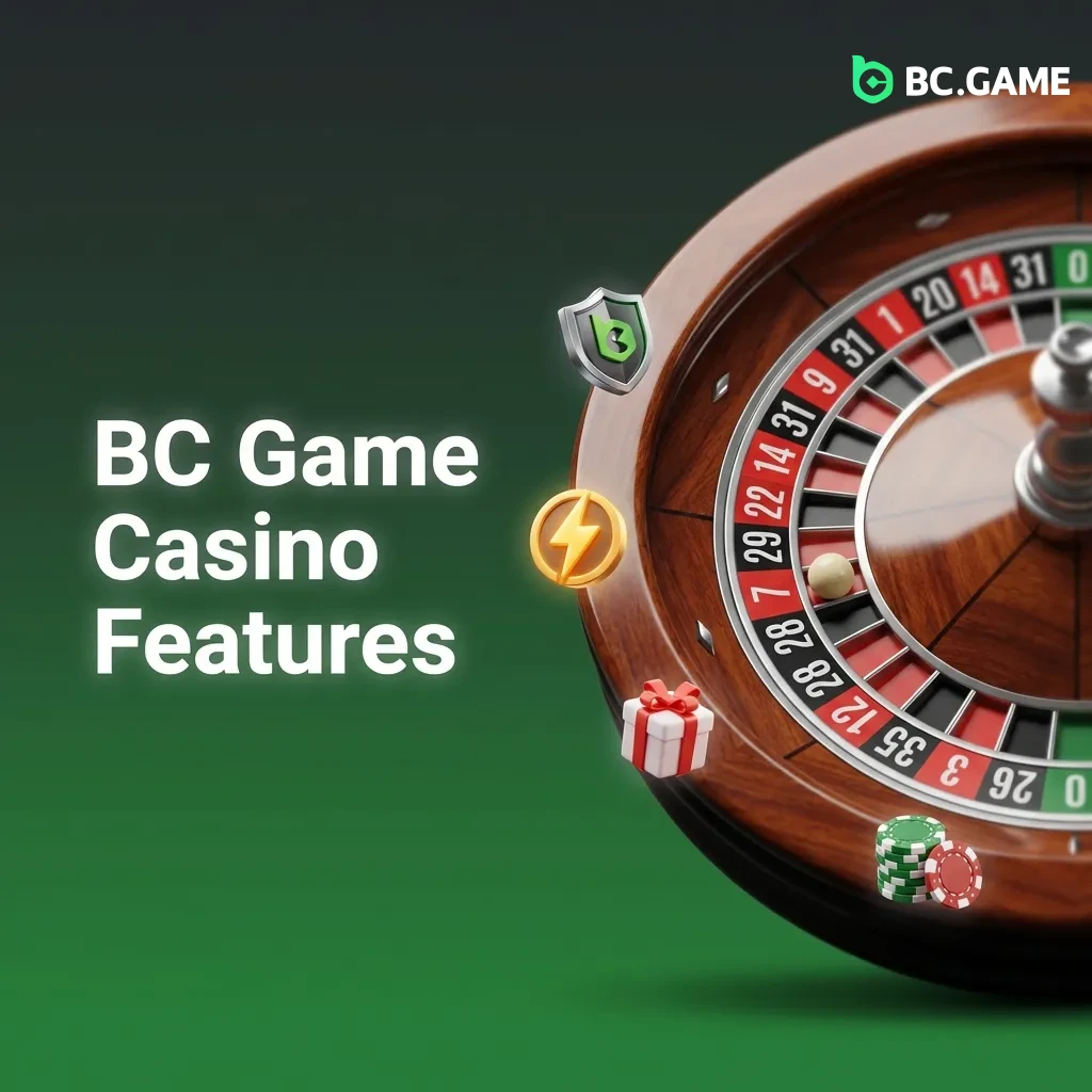 BC Game Casino dashboard showing crypto deposits, local payment options, and provably fair gaming features