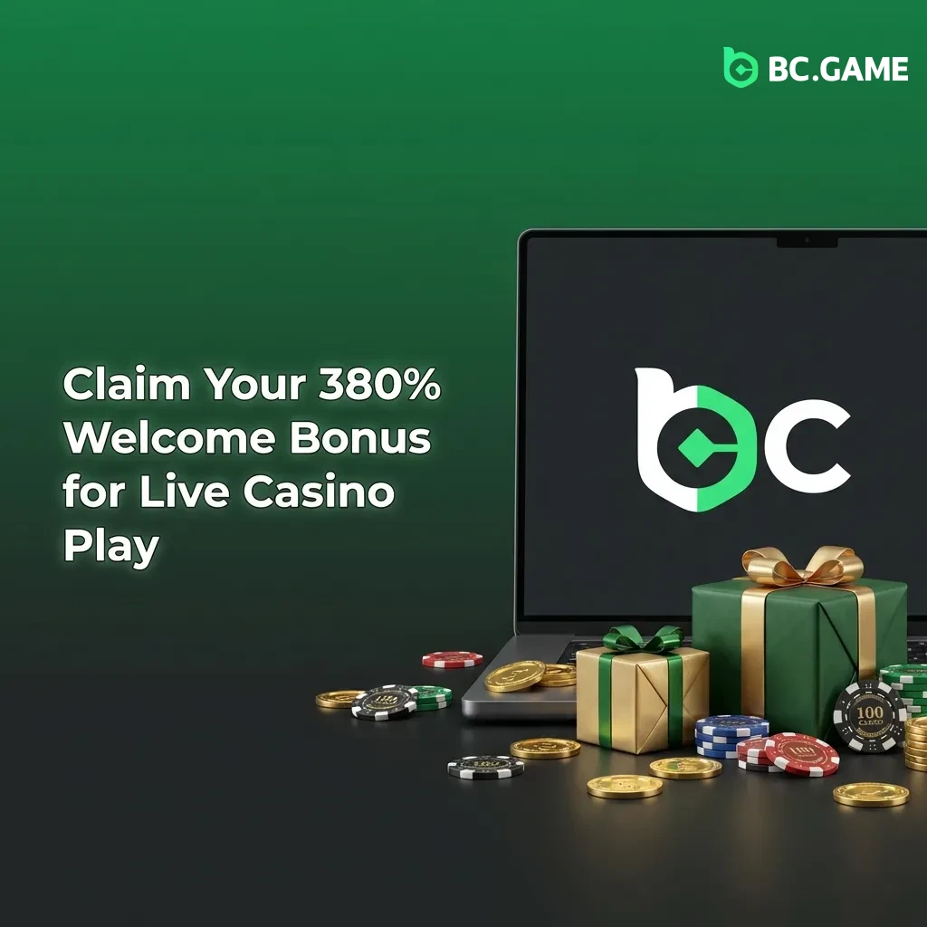 Pakistani player celebrating 380% welcome bonus at live casino dealer table with chips and cards