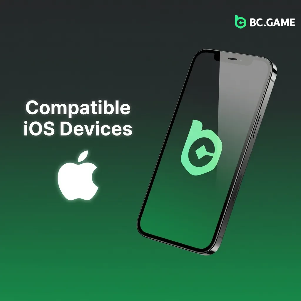 List of compatible iOS devices including iPhone X through 15 series, iPad Air 3rd gen and newer, and all iPad Pro models