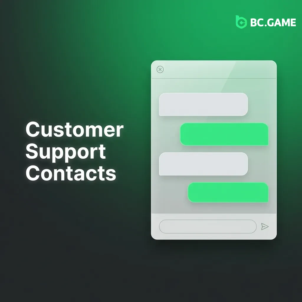 BC Game customer support options including live chat, email, social media, and help center for 24/7 assistance