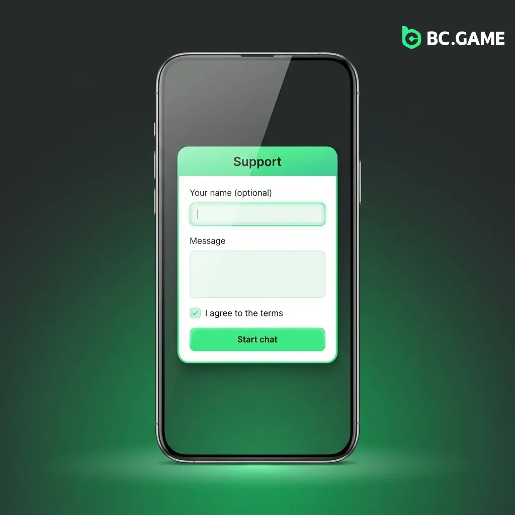 BC Game customer support contact methods including live chat, email, FAQ section, and Telegram with response times