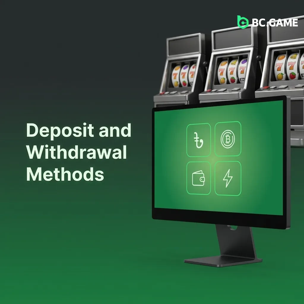 BC Game payment methods including Nagad, bKash, Rocket, crypto (BTC, ETH, USDT), and bank cards for deposits and withdrawals