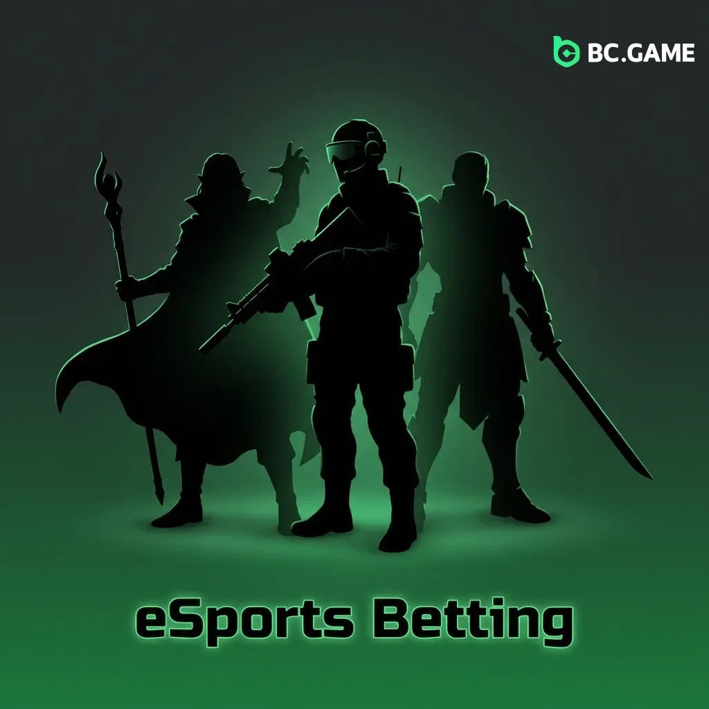 BC Game eSports betting interface showing Dota 2, CS 2, StarCraft, and League of Legends tournament markets with live odds