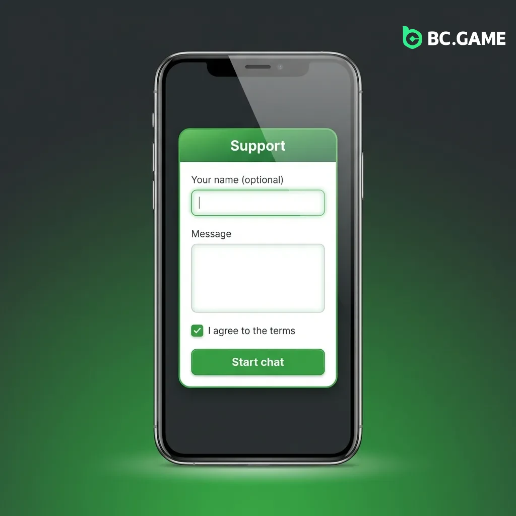BC Game mobile app login screen showing email and password fields with sign-in button