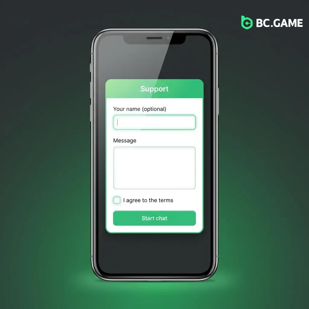 BC Game mobile app login screen showing login button and credential entry fields