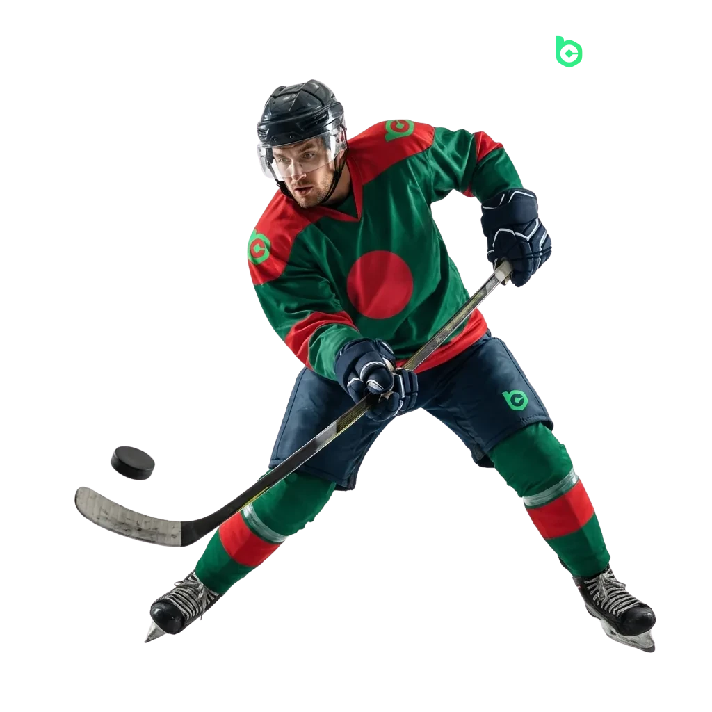 Ice hockey betting interface showing live NHL and KHL odds with in-play markets for goals, penalties, and power plays