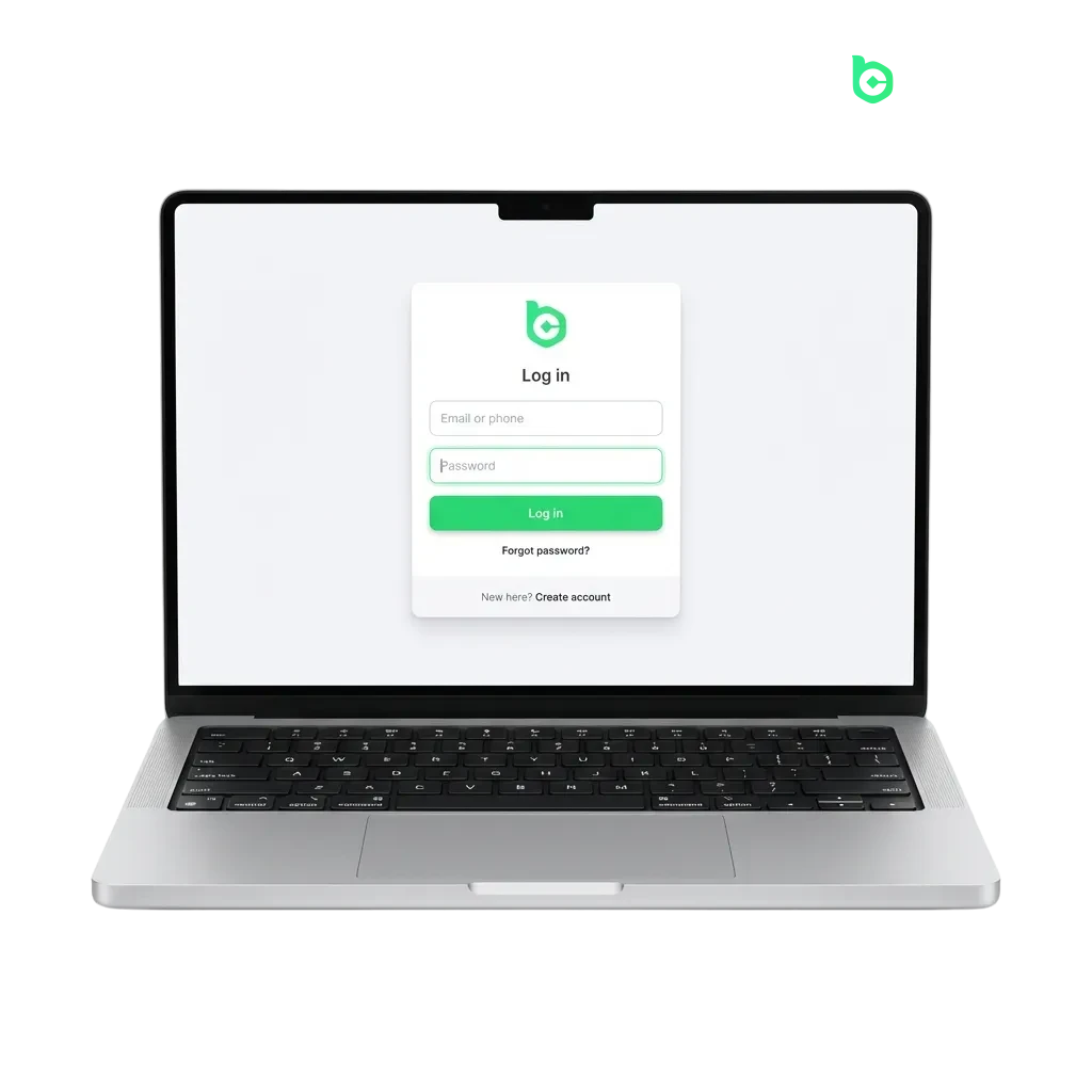 BC Game login interface showing email and password fields with security features for Bangladesh users