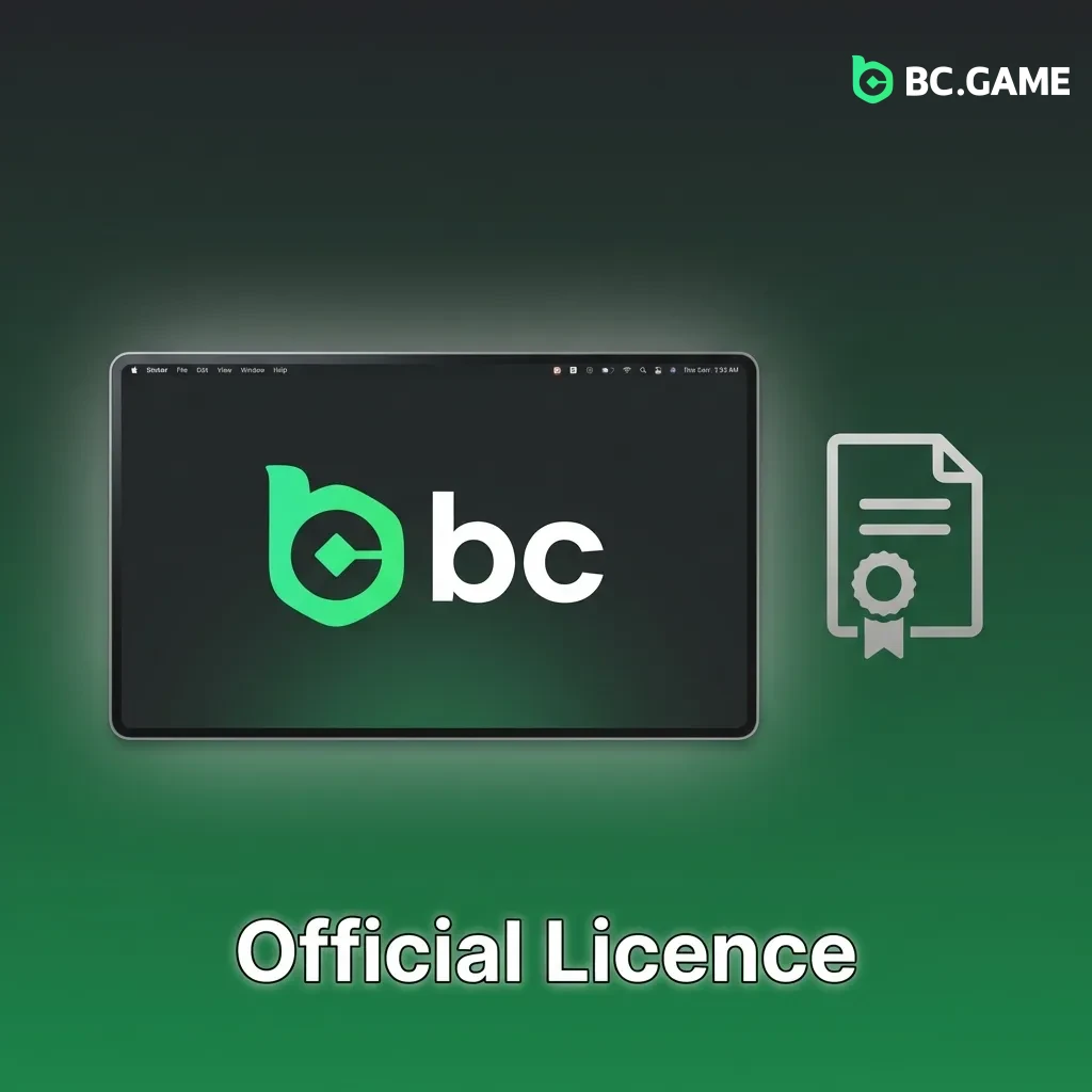 BC Game's Curaçao eGaming gaming license certificate displayed, ensuring regulated and secure gaming for Indian players