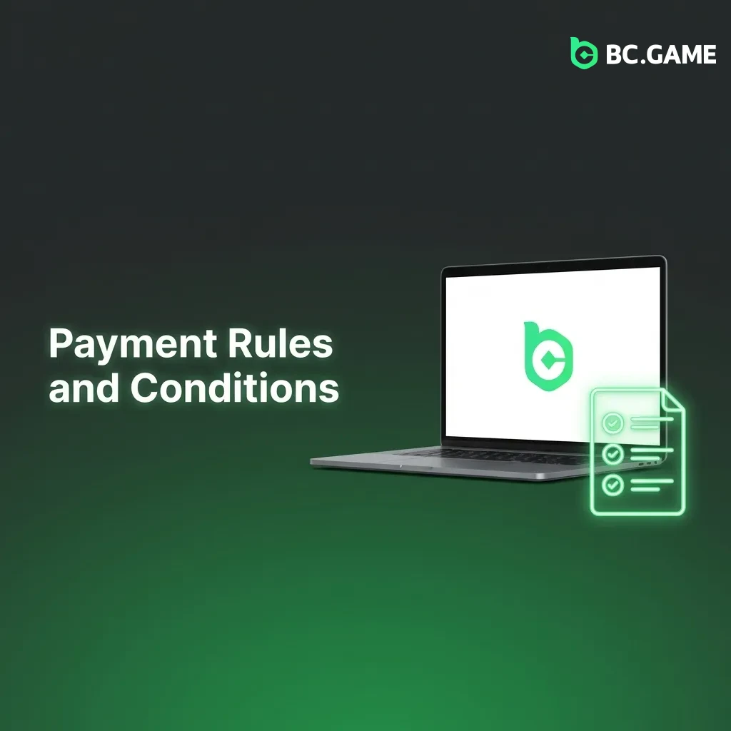 Payment rules interface showing verification, withdrawal limits, wagering requirements, and processing times information