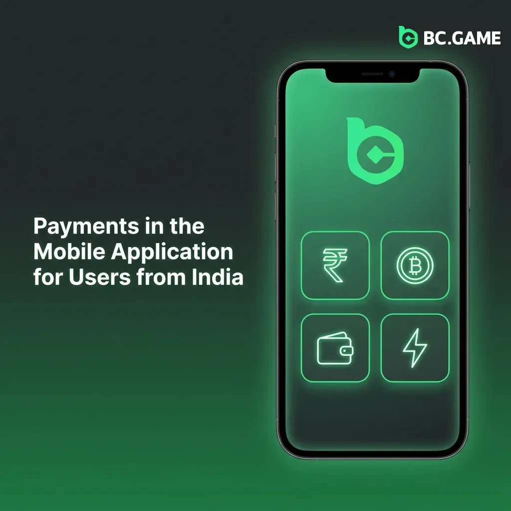 Indian mobile payment options including UPI, cards, digital wallets, and crypto with instant deposits from ₹100