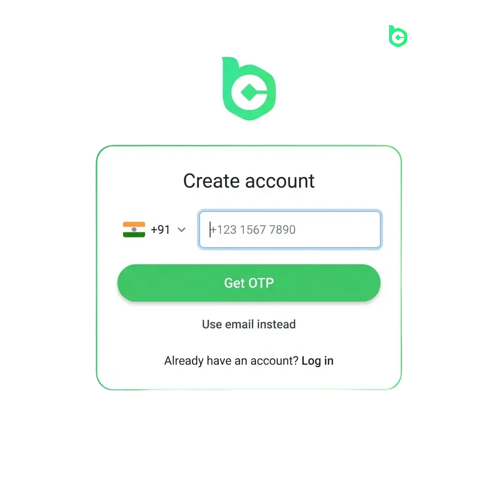 BC Game registration interface showing login form and verification steps for Indian casino and sports betting platform