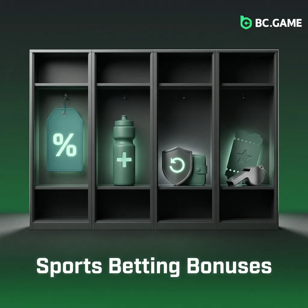 Sports betting bonuses including cricket accumulator boost, esports cashback, live betting insurance, and IPL free bets