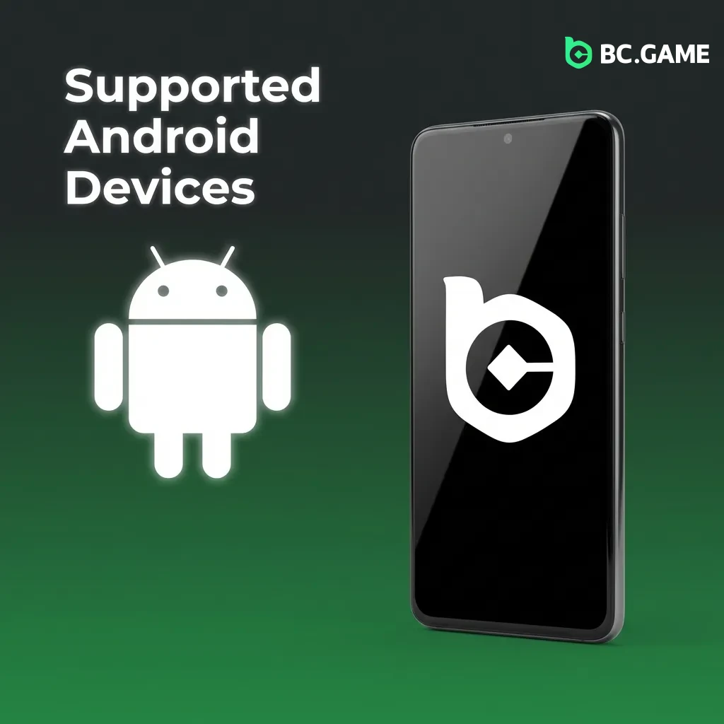 List of Android smartphones compatible with BC Game mobile app including Samsung, OnePlus, Xiaomi and Google Pixel models