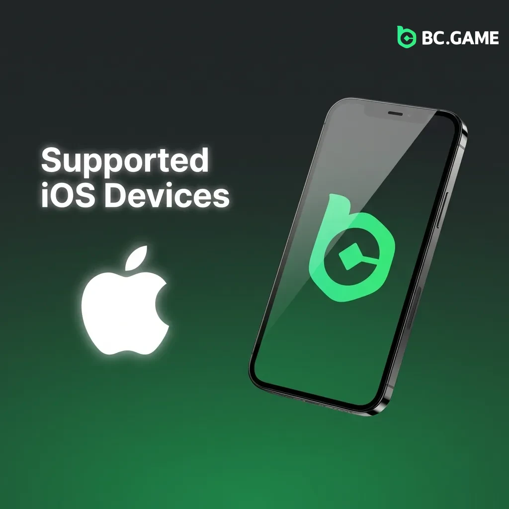 List of compatible Apple devices for BC Game app including iPhone and iPad models