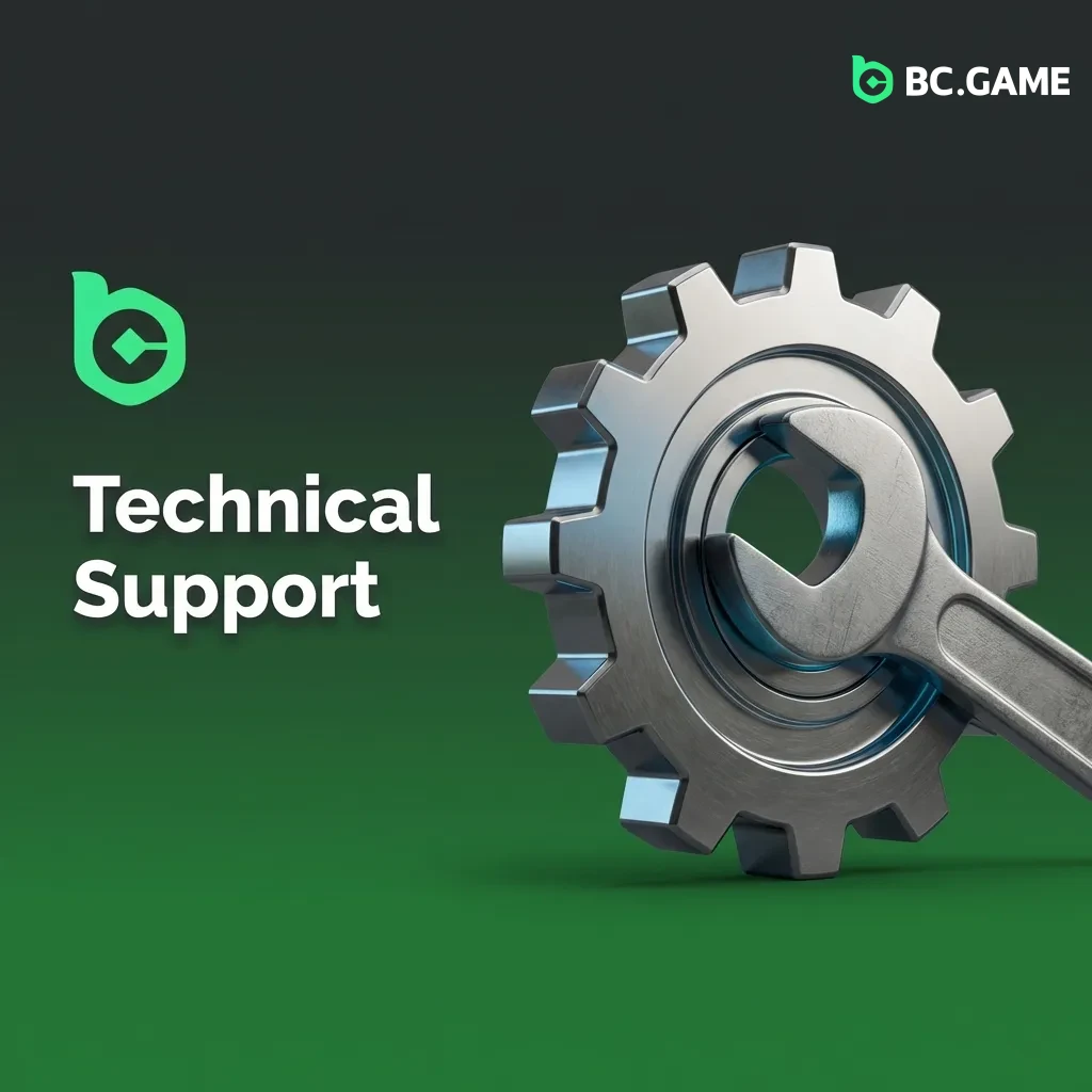 Technical support team helping with platform errors, payment issues, and game malfunctions at BC.Game casino