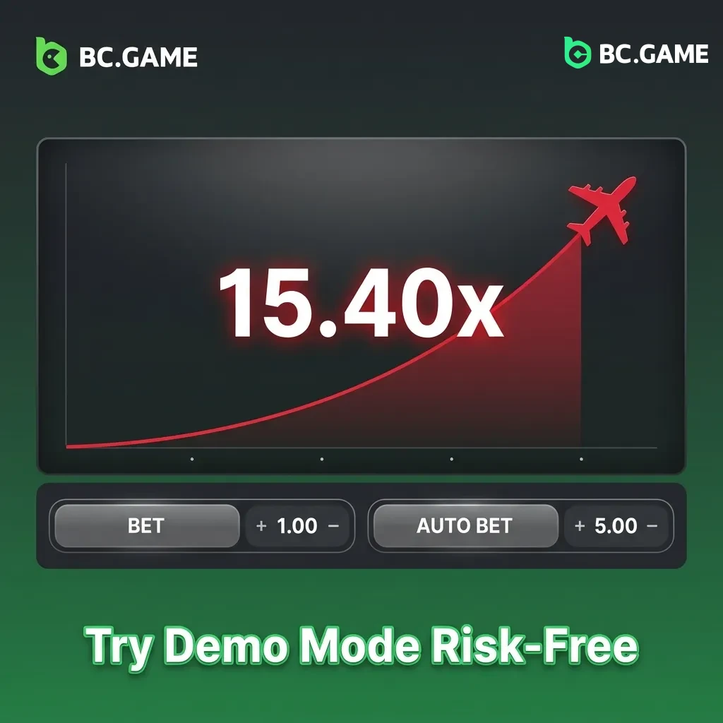 Demo mode interface showing virtual currency gameplay with betting controls and practice features for risk-free learning.