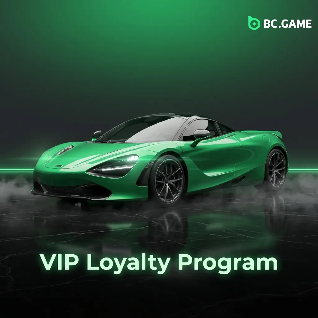 BC Game VIP loyalty program interface showing tier levels from Bronze to Diamond with increasing rewards and benefits.