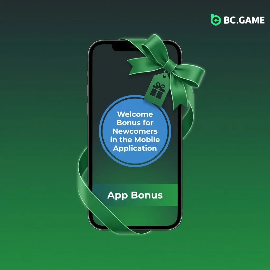 Mobile app welcome bonus screen showing sports and casino bonus options for new users registering on platform